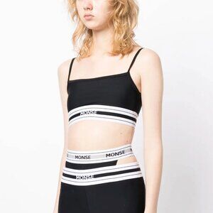 NWT Monse Black & White Logo Waist Sports Bra XS